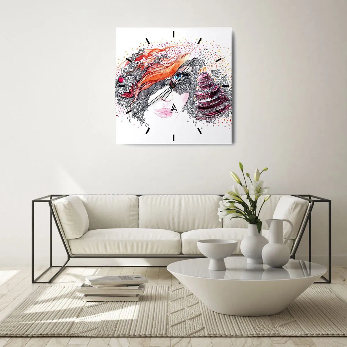 Nástenné hodiny - S ňou je každý deň sviatok - 30x30 cm