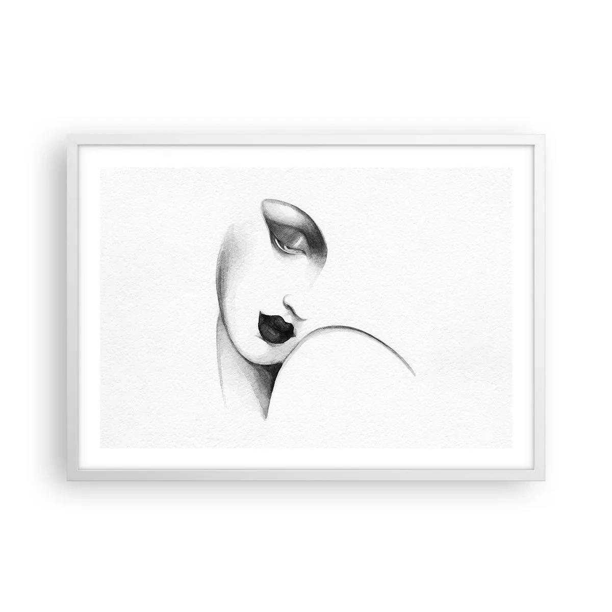 Plagát v bielom ráme - V štýle Lempickej - 70x50 cm