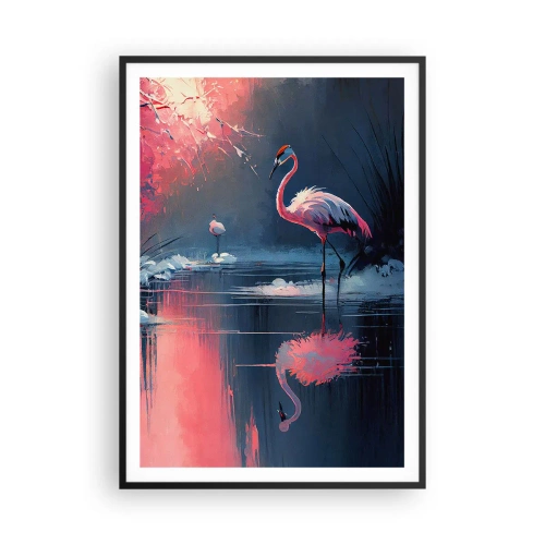 Plagát v čiernom ráme - Vtáčie útočisko - 70x100 cm