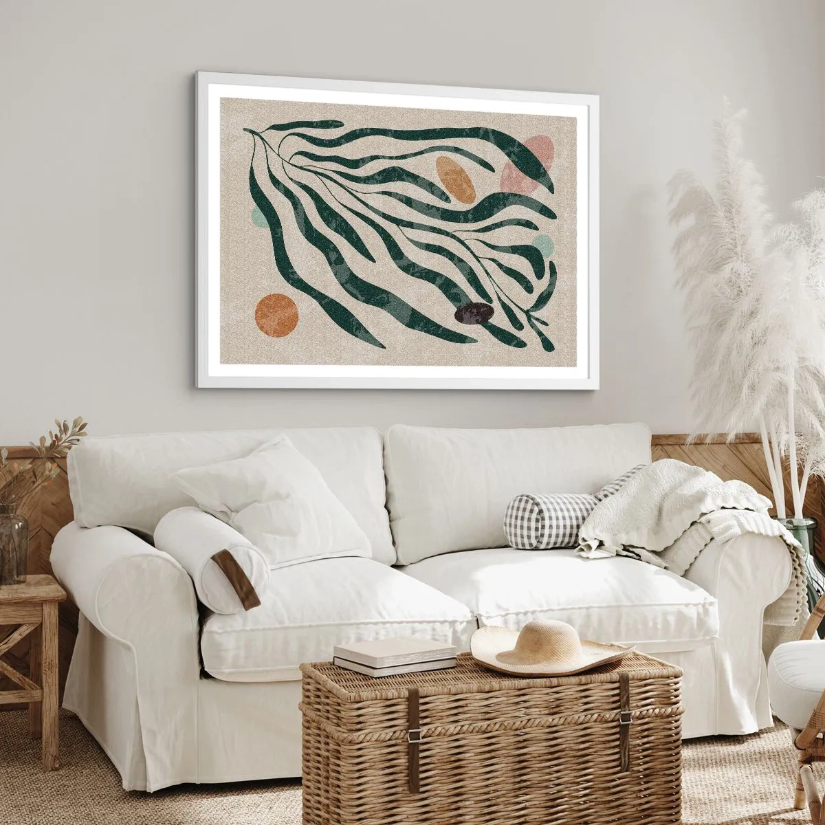 Plagát v bielom ráme - Uprostred zelene - 100x70 cm