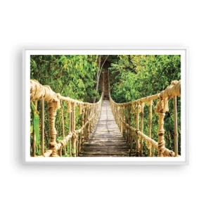 Plagát v bielom ráme - Zavesený v zelenej - 100x70 cm