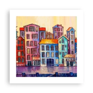 Plagát - Mesto ako z rozprávky - 40x40 cm