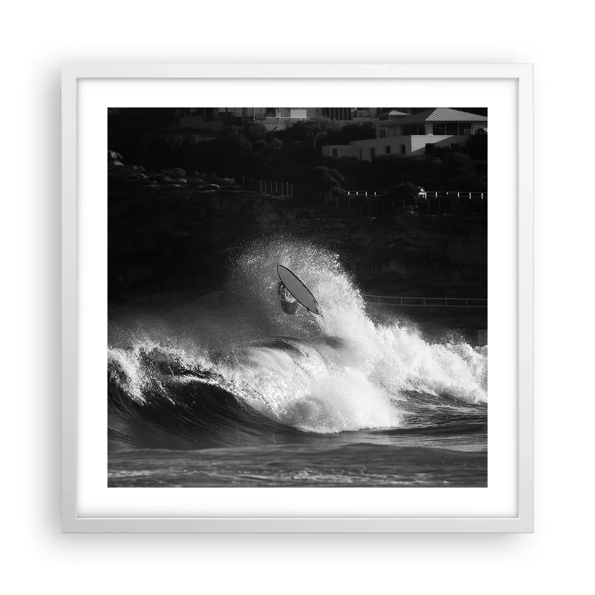 Plagát v bielom ráme - Výzva prijatá! - 50x50 cm