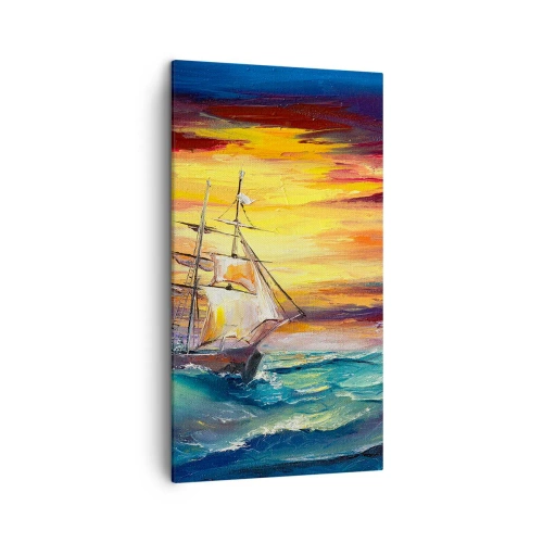Obraz na plátne - Statočne proti vlnám - 45x80 cm