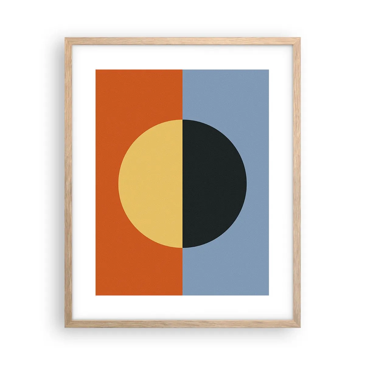 Plagát v ráme zo svetlého duba - Kompozícia tepla a chladu - 40x50 cm