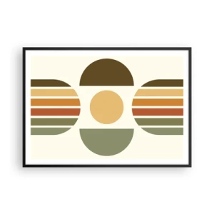 Plagát v čiernom ráme - Vo farbách zeme - 100x70 cm