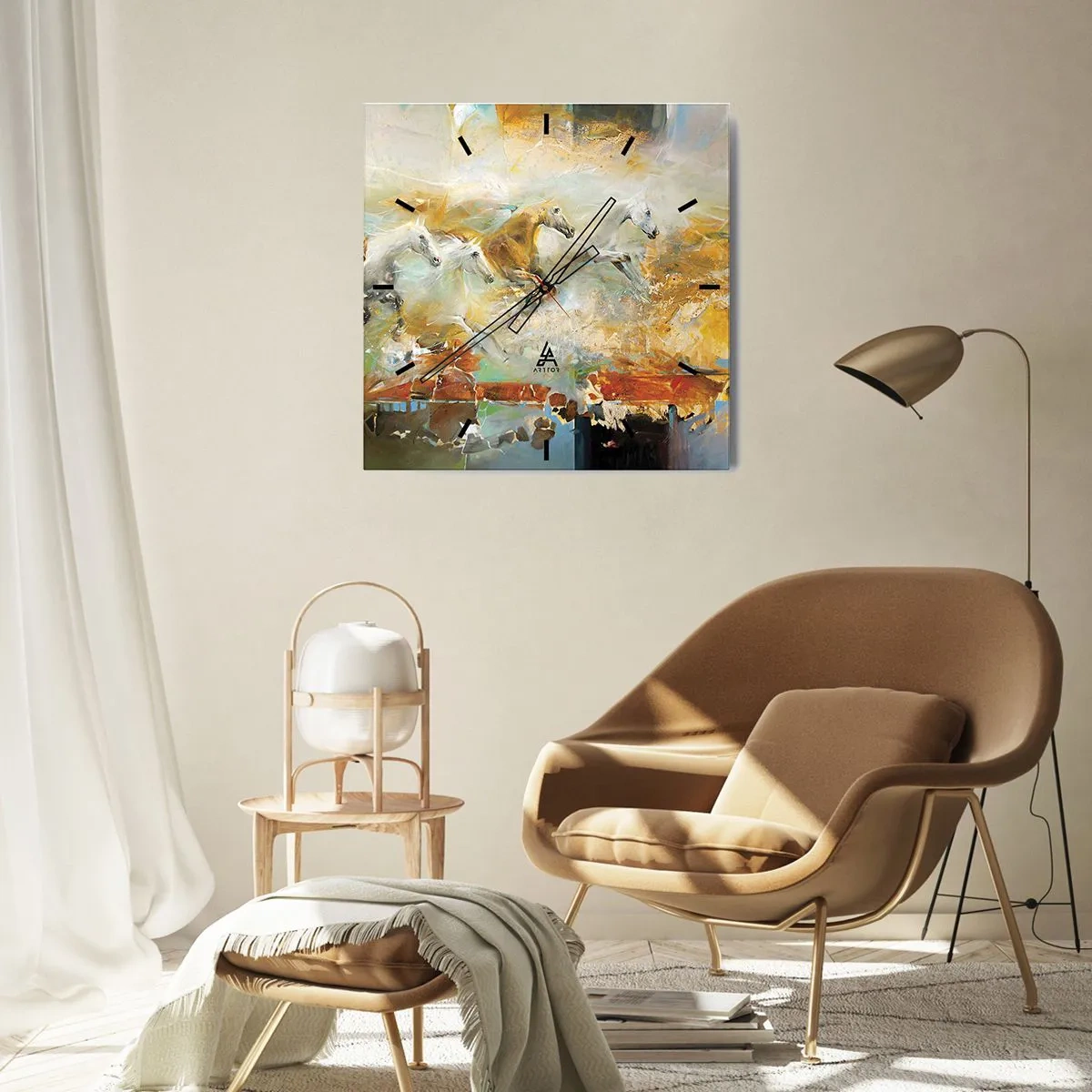 Nástenné hodiny - Cvála svetlom - 40x40 cm