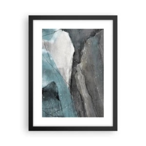Plagát v čiernom ráme - Abstrakcie: skaly a ľad - 30x40 cm
