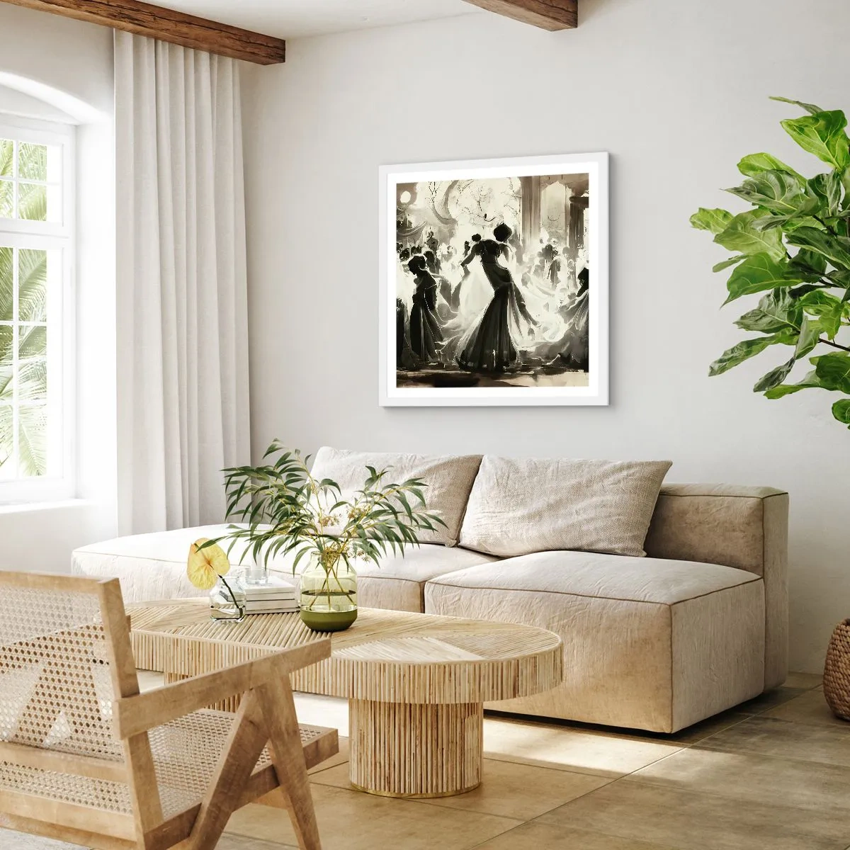 Plagát v bielom ráme - Veľká maškaráda - 60x60 cm