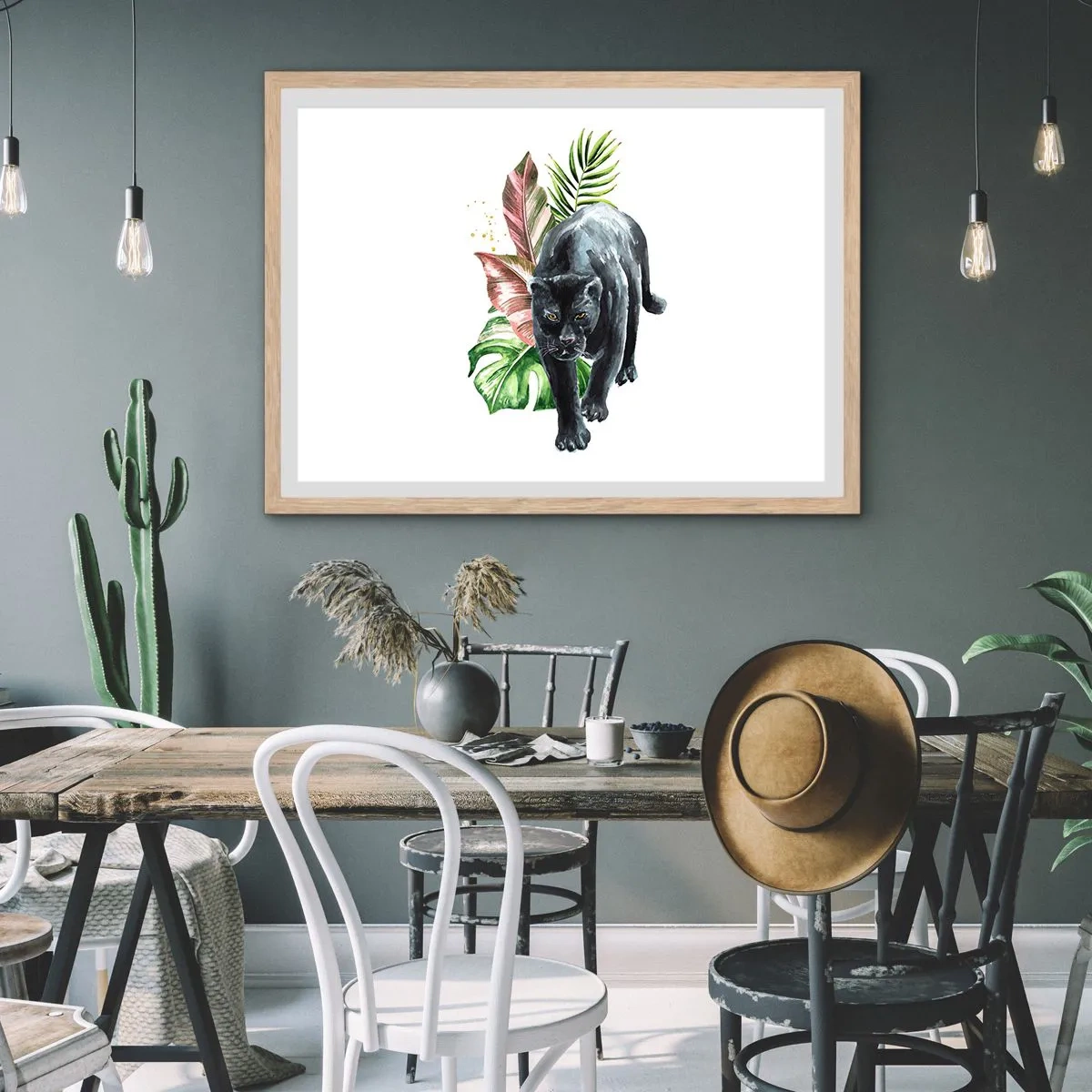 Plagát v ráme zo svetlého duba - Divokosť v srdci - 91x61 cm