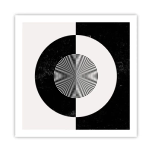 Plagát - Harmónia v čiernej a bielej - 60x60 cm