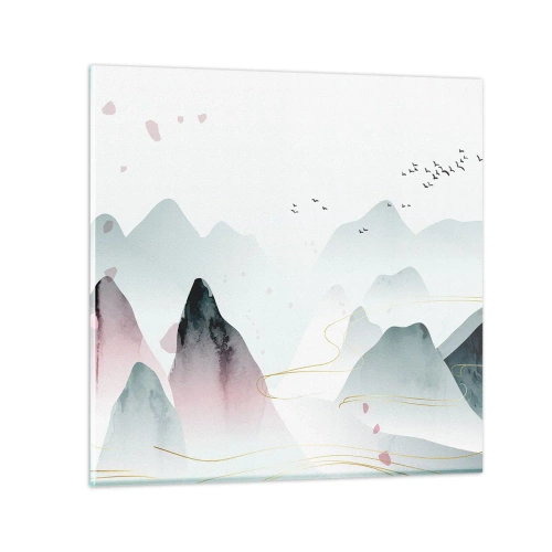 Obraz na skle - Cez vrcholy - 30x30 cm