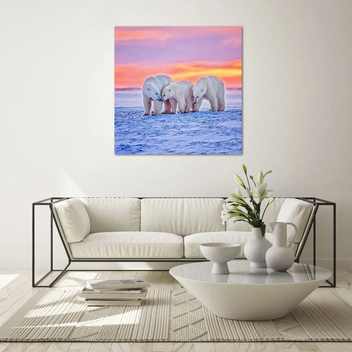 Obraz na skle - Stačí rodinné teplo - 40x40 cm