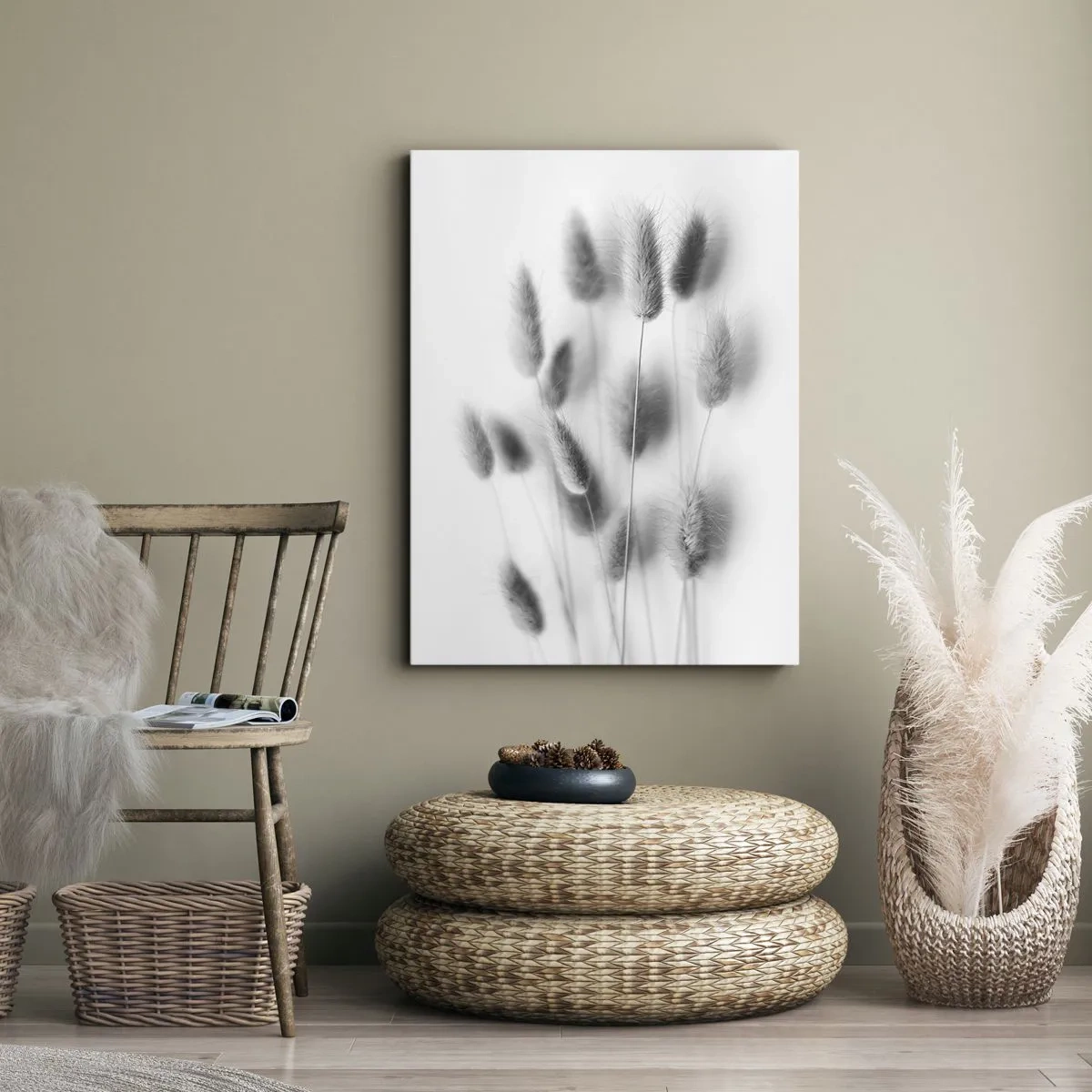 Obraz na plátne - Našuchorená tráva - 45x80 cm