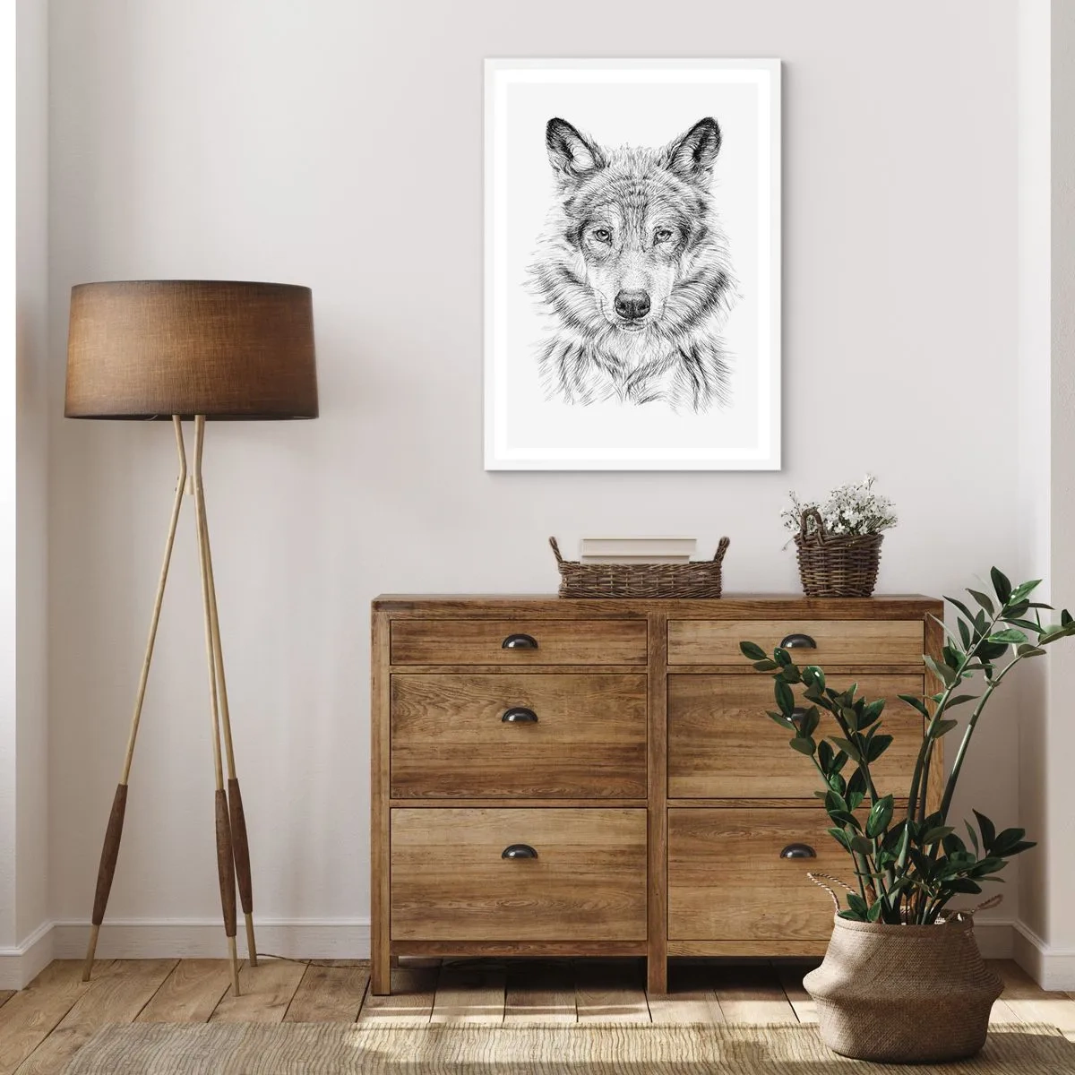 Plagát v bielom ráme - Rodený vodca - 40x50 cm