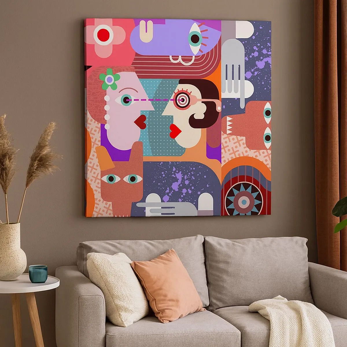 Obraz na plátne - Tvárou v tvár - 30x30 cm