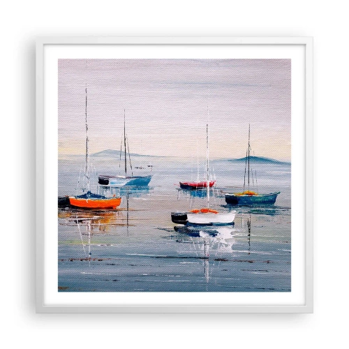 Plagát v bielom ráme - Zaslúžený odpočinok - 60x60 cm