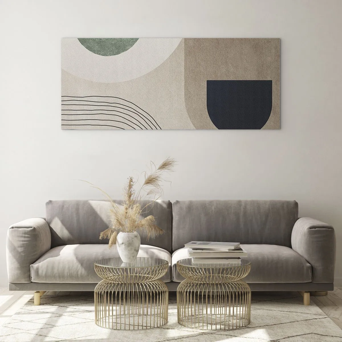 Obraz na skle - Nežnosť oválu - 100x40 cm