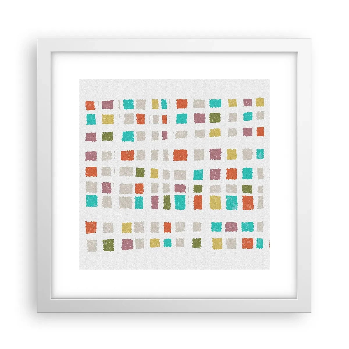 Plagát v bielom ráme - Neznáma hra - 30x30 cm