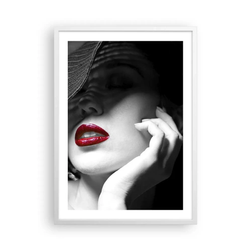 Plagát v bielom ráme - Štúdia v šarlátovej - 50x70 cm