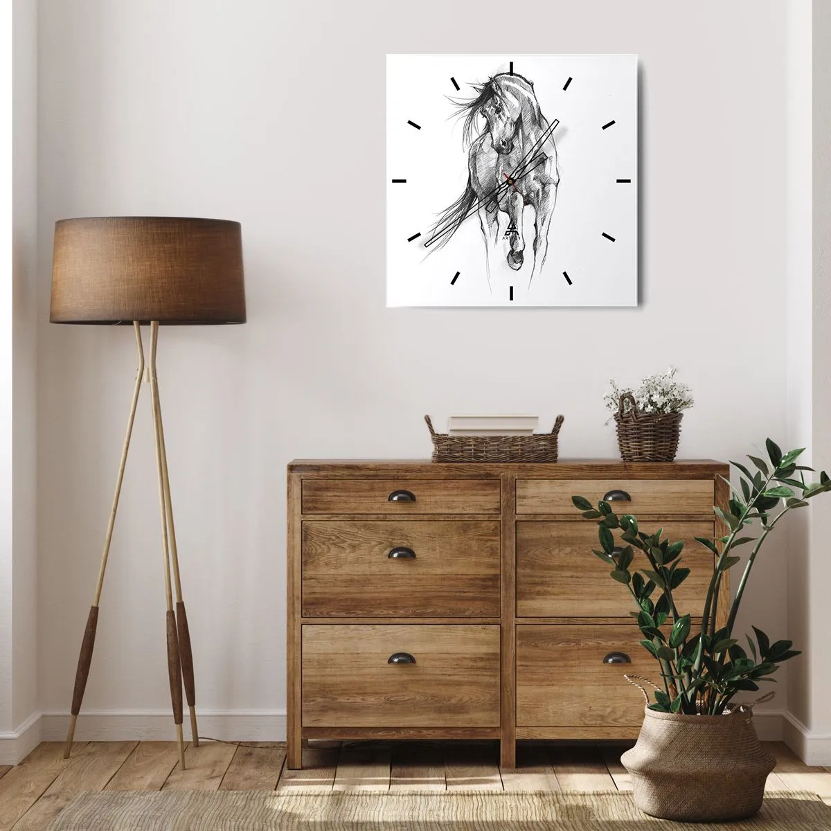 Nástenné hodiny - V ladnom kluse - 30x30 cm