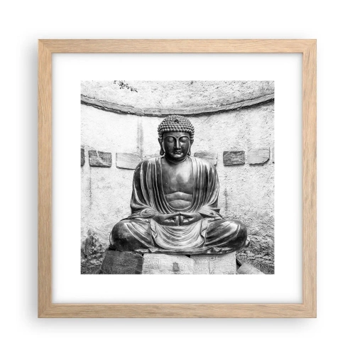 Plagát v ráme zo svetlého duba - Pri zdroji pokoja - 30x30 cm