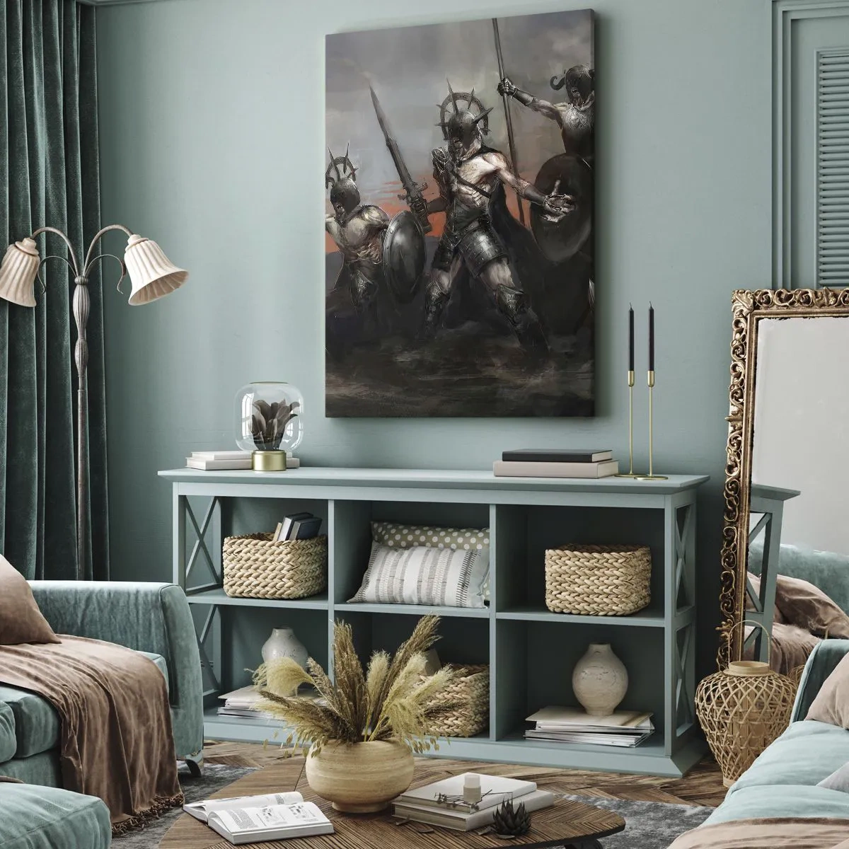 Obraz na plátne - So štítom alebo na štíte - 65x120 cm