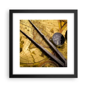 Plagát v čiernom ráme - Kde sú tie poklady? - 30x30 cm