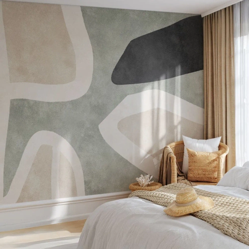 Fototapeta na mieru Samolepiaca Deluxe Sticker - Kompozícia s čiernym motívom - Abstrakcia, Minimalizmus, Moderné umenie