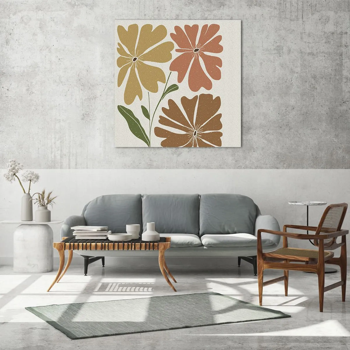 Obraz na skle - Príroda a geometria - 70x70 cm