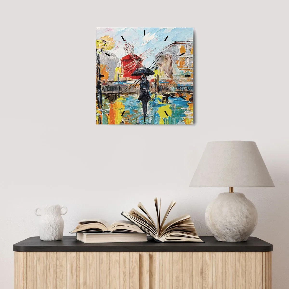 Nástenné hodiny - Parížske legendy - 30x30 cm