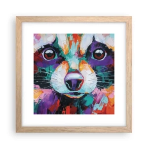 Plagát v ráme zo svetlého duba - Iba dobré emócie - 30x30 cm