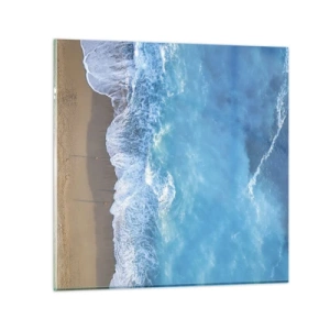 Obraz na skle - Sila modrej - 50x50 cm