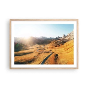 Plagát v ráme zo svetlého duba - V zlatom údolí - 70x50 cm