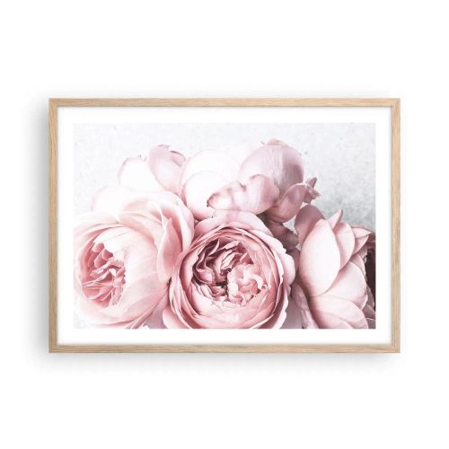 Plagát v ráme zo svetlého duba - Pre romantikov - 70x50 cm