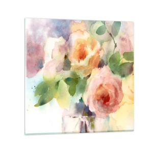 Obraz na skle - Jemné ako akvarel - 70x70 cm