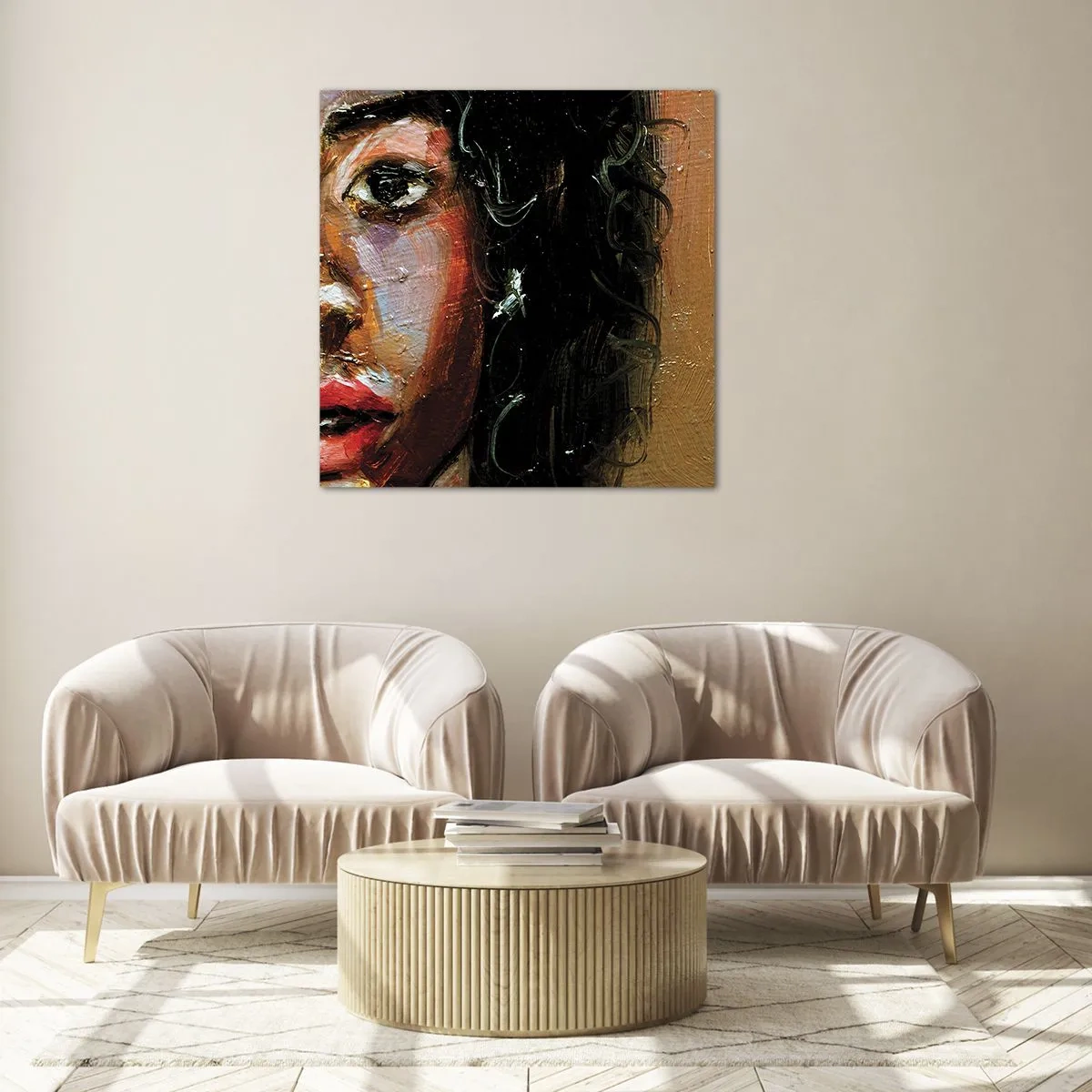 Obraz na skle - Čierna a jas - 50x50 cm