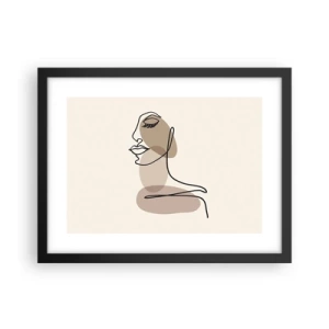 Plagát v čiernom ráme - Pri počúvaní samého seba - 40x30 cm