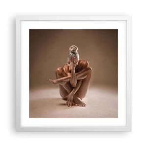 Plagát v bielom ráme - Jednota tela a ducha - 40x40 cm