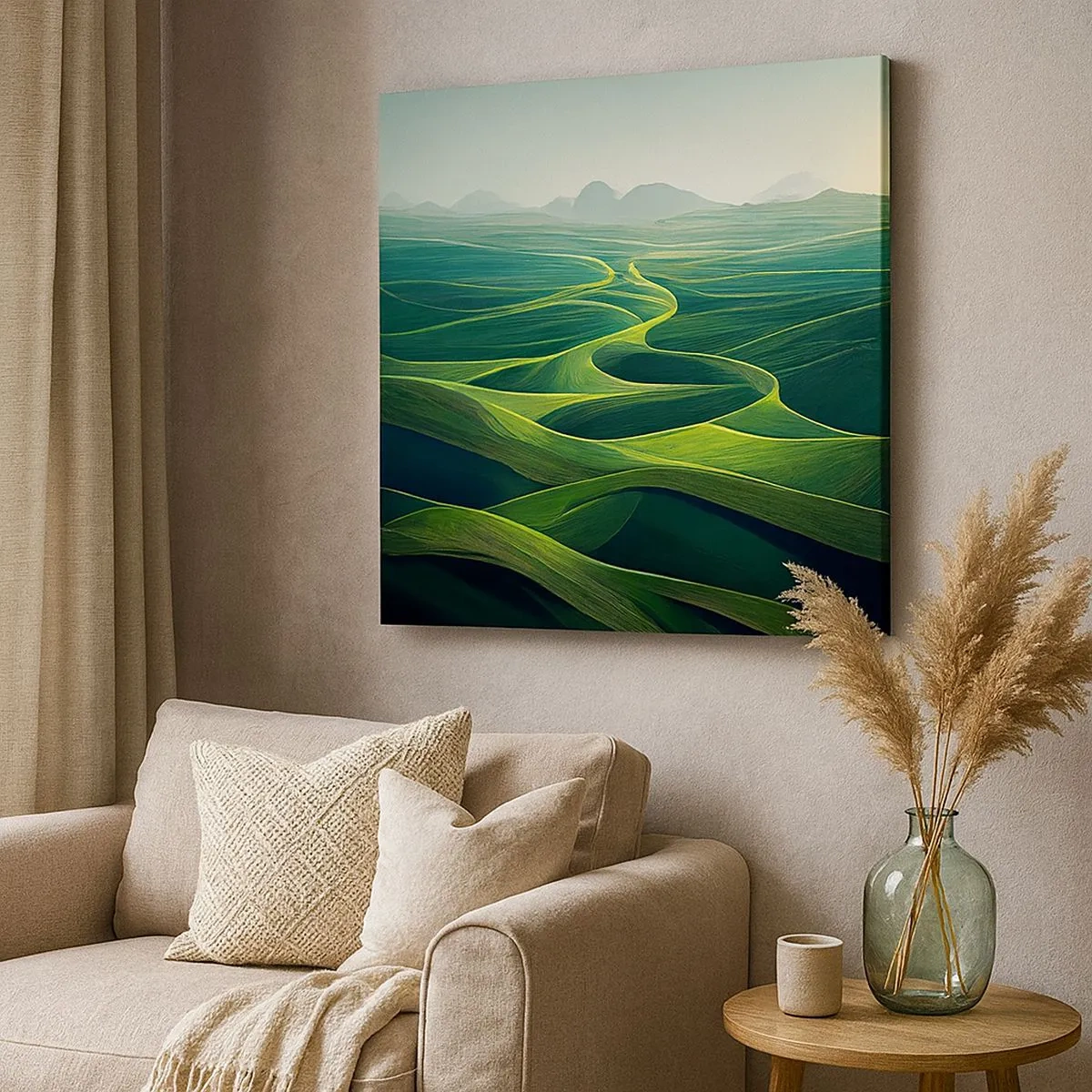 Obraz na plátne - V zelených údoliach - 30x30 cm