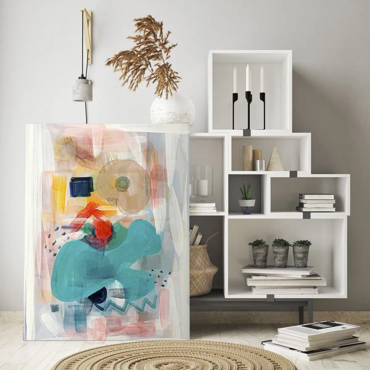 Obraz na skle - Farebná hra - 50x70 cm