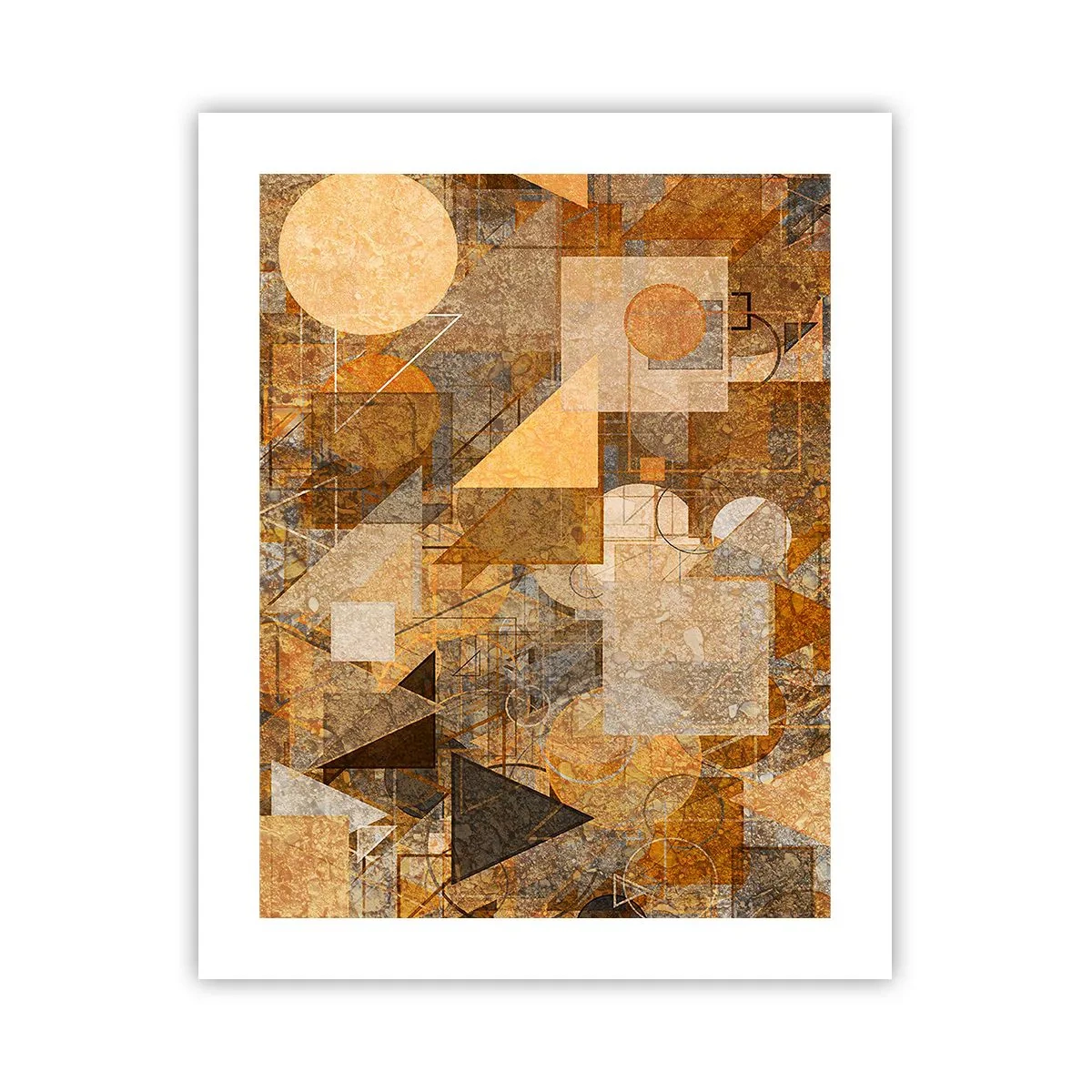 Plagát - Kubistické bronzové štúdium - 40x50 cm