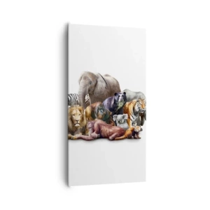 Obraz na plátne - Africká rodinná fotografia - 65x120 cm