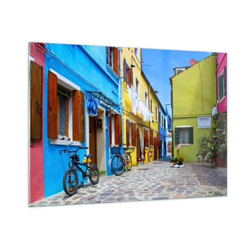 Obraz na skle - Pastelové, sladké zákutia - 100x70 cm