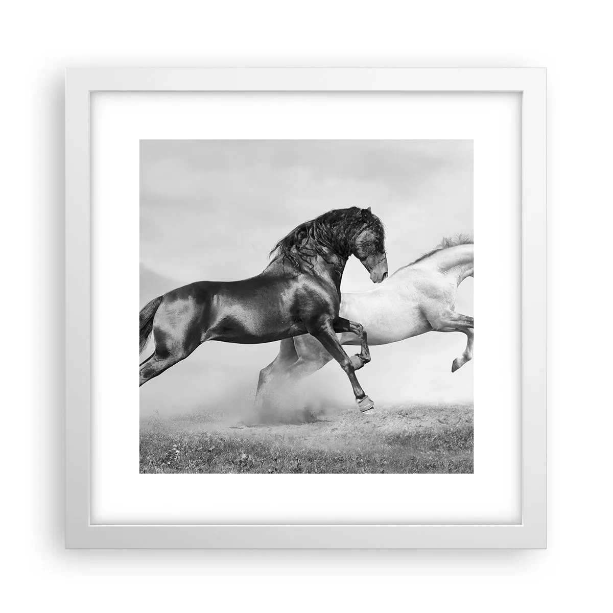 Plagát v bielom ráme - Anjeli a démoni - 30x30 cm