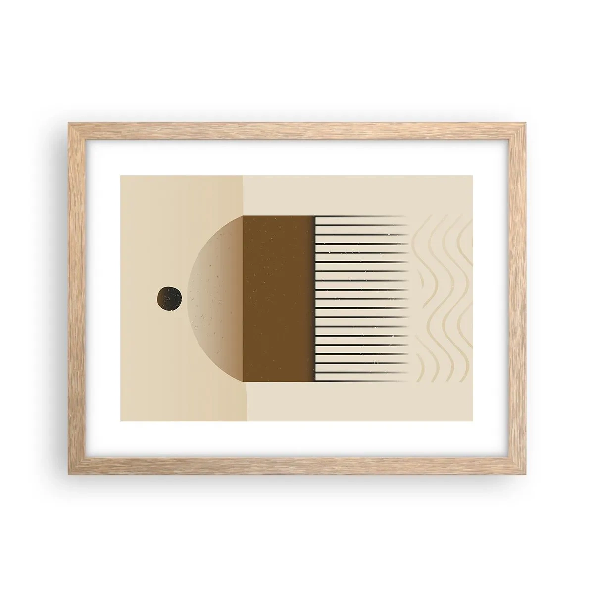 Plagát v ráme zo svetlého duba - Rôzne stavy - 40x30 cm