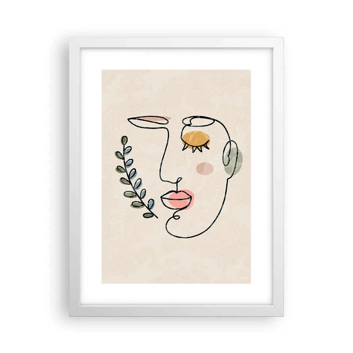 Plagát v bielom ráme - Nájdený pokoj - 30x40 cm