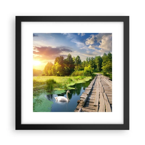 Plagát v čiernom ráme - Leto, leto všade - 30x30 cm