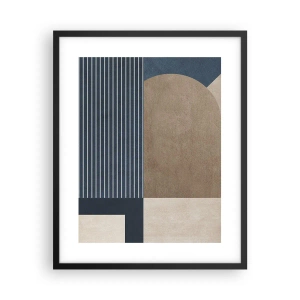 Plagát v čiernom ráme - Kompozícia jednoduchosti a guľatosti - 40x50 cm