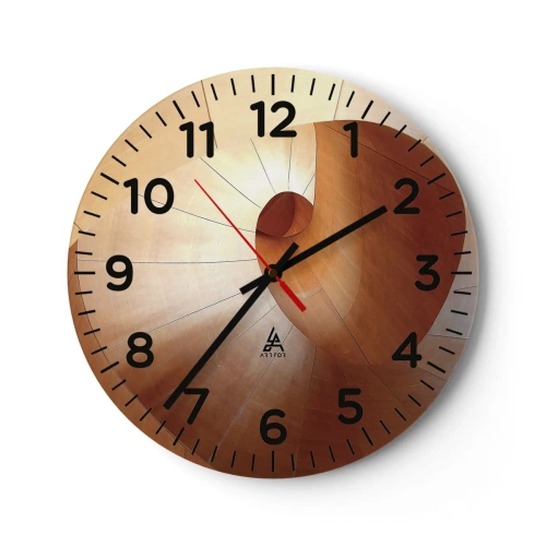 Nástenné hodiny - Architektonická serpentína - 30x30 cm